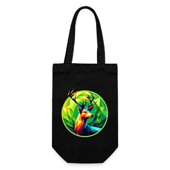 Deer - Gift Bag for Bottles - black - Front