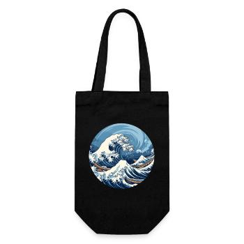 Große Welle The Great Wave Kanagawa - Gift Bag for Bottles - black - Front
