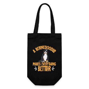 Chien Bernedoodle - Sac à bouteille - noir - Devant