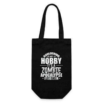 Bouldering is a Zombie Apocalypse Life Skill - Gift Bag for Bottles - black - Front
