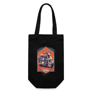 Motorrad Biker Streetwear Retro Vintage Ästhetisch - Geschenkbeutel für Flaschen - Schwarz - Vorne
