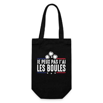 Je Peux pas j'ai les boules Boccia Boule Pétanque - Sac à bouteille - noir - Devant