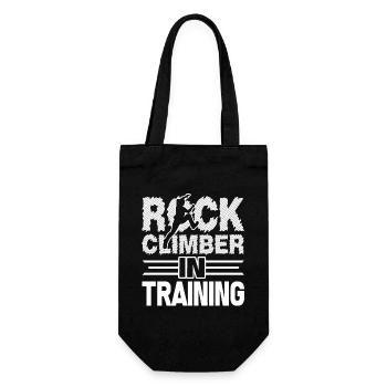 Rock Climbing Rock Climber In Training - Gift Bag for Bottles - black - Front