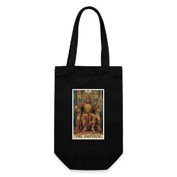 Tarotkarte The Emperor Der Herrscher - Geschenkbeutel für Flaschen - Schwarz - Vorne