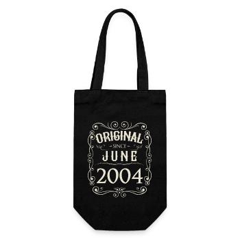 Vintage - Original since Juni 2004 Geburtstag - Geschenkbeutel für Flaschen - Schwarz - Vorne