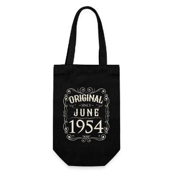 Vintage - Original since Juni 1954 Geburtstag - Geschenkbeutel für Flaschen - Schwarz - Vorne