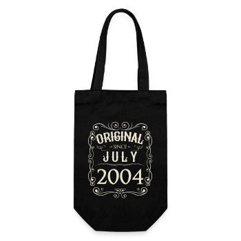 Vintage - Original since Juli 2004 Geburtstag - Geschenkbeutel für Flaschen - Schwarz - Vorne