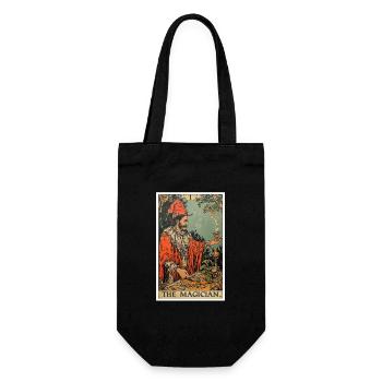 Tarotkarte The Magician Der Magier - Geschenkbeutel für Flaschen - Schwarz - Vorne