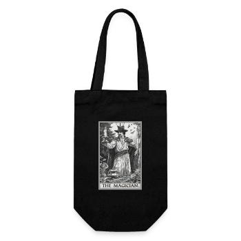 Tarotkarte The Magician Der Magier - Geschenkbeutel für Flaschen - Schwarz - Vorne