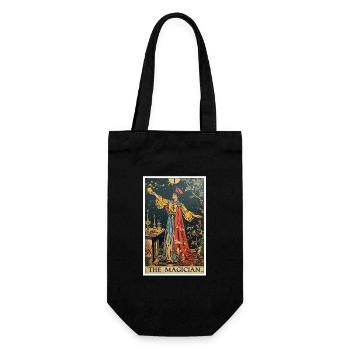 Tarotkarte The Magician Der Magier - Geschenkbeutel für Flaschen - Schwarz - Vorne