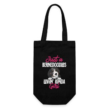 Bernedoodle Dog - Gift Bag for Bottles - black - Front