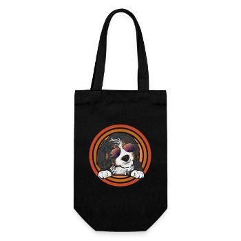 Bernedoodle Dog - Gift Bag for Bottles - black - Front