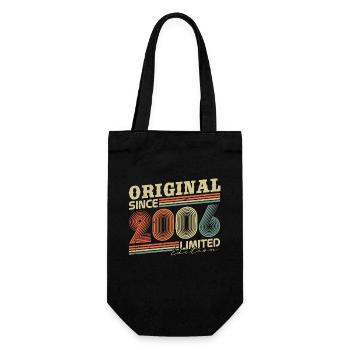 Original Since 2006 Vintage Birthday Gift - Gift Bag for Bottles - black - Front
