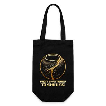 Kintsugi Kintsukuroi Imperfect Japanese Art - Gift Bag for Bottles - black - Front