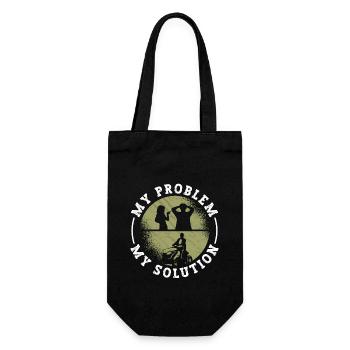 Paysagiste Mon problème Mon pictogramme Papa Aménagement paysager - Sac à bouteille - noir - Devant