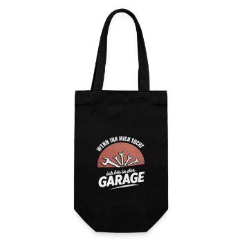 If you're looking for me, I'm in the garage - Gift Bag for Bottles - black - Front