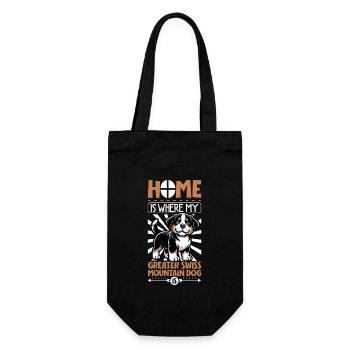 Home - Great Swiss Mountain Dog - Gift Bag for Bottles - black - Front