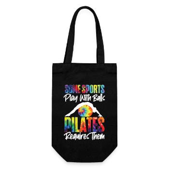 Pilates Instructor Teacher Tie Dye - Geschenkbeutel für Flaschen - Schwarz - Vorne