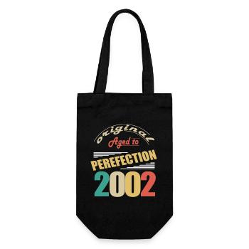 I'm 22 years old | I was born in 2002 - birth - Gift Bag for Bottles - black - Front
