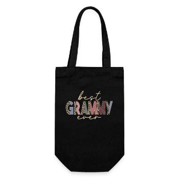 Beste Grammy-Geschenke aller Zeiten Muttertag mit Leopardenmuster - Geschenkbeutel für Flaschen - Schwarz - Vorne