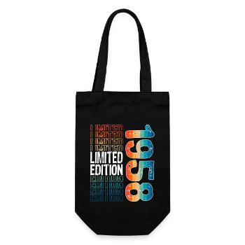 Limited Edition Since 1958 Birthday Vintage 1958 - Gift Bag for Bottles - black - Front