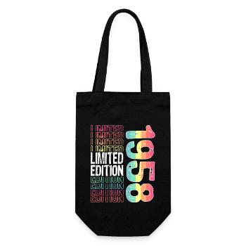 Limited Edition Since 1958 Birthday Vintage 1958 - Gift Bag for Bottles - black - Front