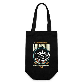 Massage Therapist A Short Story I Am A Therapist - Gift Bag for Bottles - black - Front
