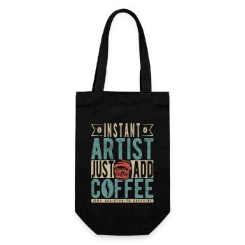 Instant Artist Just Add Coffee - Gift Bag for Bottles - black - Front