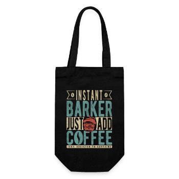 Instant Barker Einfach Kaffee hinzufügen - Geschenkbeutel für Flaschen - Schwarz - Vorne