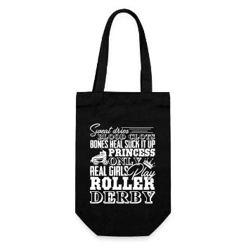 Roller Derby Only Real Girls Play Roller Derby - Gift Bag for Bottles - black - Front