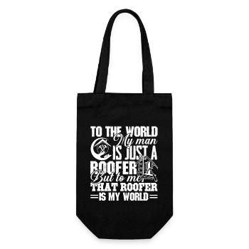 Roofer Roofer Is My World - Gift Bag for Bottles - black - Front
