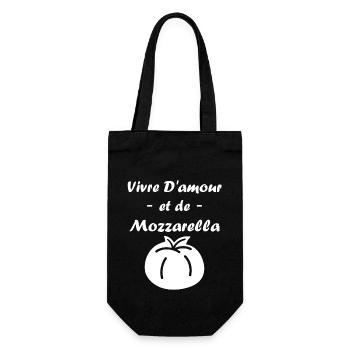 Humour mozzarella - Sac à bouteille - noir - Devant