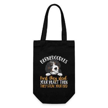 Bernedoodle Dog - Gift Bag for Bottles - black - Front