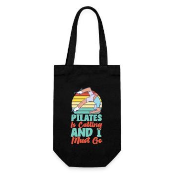 Pilates Instructor Teacher Retro - Geschenkbeutel für Flaschen - Schwarz - Vorne