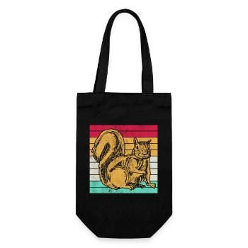 Écureuil Vintage - Sac à bouteille - noir - Devant