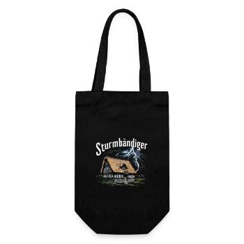 Storm Enthusiasts Thunderstorm Night Country House - Gift Bag for Bottles - black - Front