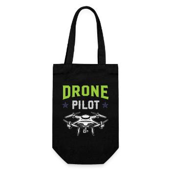 Drohnen-Pilot - Geschenkbeutel für Flaschen - Schwarz - Vorne