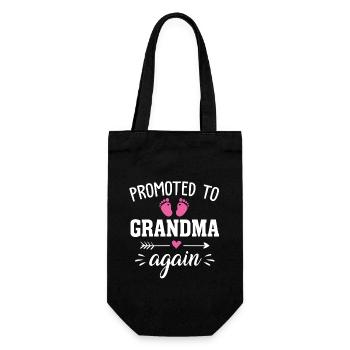 Wieder zur Oma befördert - Geschenkbeutel für Flaschen - Schwarz - Vorne