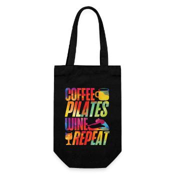 Pilates Instructor Teacher Coffee - Gift Bag for Bottles - black - Front