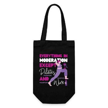 Pilates Instructor Teacher Wine - Geschenkbeutel für Flaschen - Schwarz - Vorne