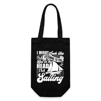 Sailing In My Head I'm Sailing - Gift Bag for Bottles - black - Front