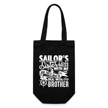 Sailor Sailor's Sister Don't Mess With Me - Gift Bag for Bottles - black - Front