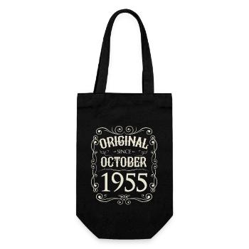 Vintage - Original since Oktober 1955 Geburtstag - Geschenkbeutel für Flaschen - Schwarz - Vorne