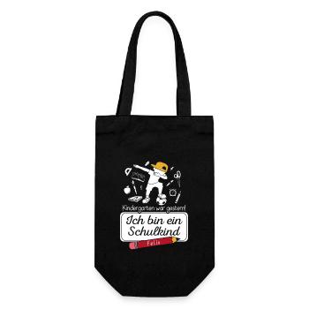 Ich bin ein Schulkind Felix - Geschenkbeutel für Flaschen - Schwarz - Vorne