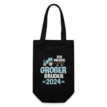 Großer Bruder 2024 - Geschenkbeutel für Flaschen - Schwarz - Vorne