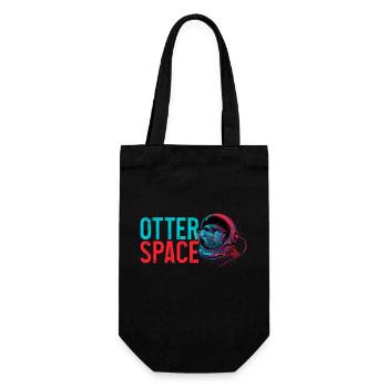 Otter Space Funny Otter Astronaut - Gift Bag for Bottles - black - Front