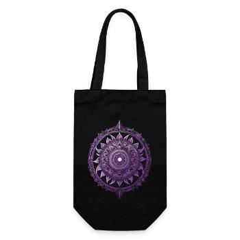 Mandala Design Aesthetic Pattern Spiritual - Gift Bag for Bottles - black - Front