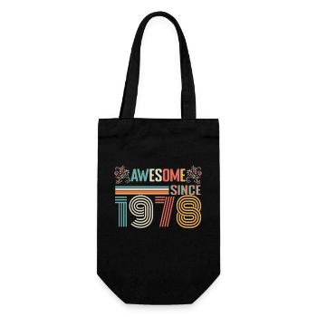1978 anniversary since 1978 Vintage 1978 - Gift Bag for Bottles - black - Front