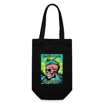 Berg Punk ist nicht tot: Totenkopf, Zombie-Punk - Geschenkbeutel für Flaschen - Schwarz - Vorne