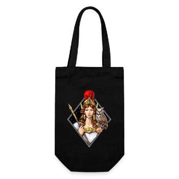 Athene Griechische Göttin - Geschenkbeutel für Flaschen - Schwarz - Vorne